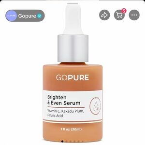 GoPure Brighten & Even Serum - Vitamin C Facial Serum in Warm Orange
